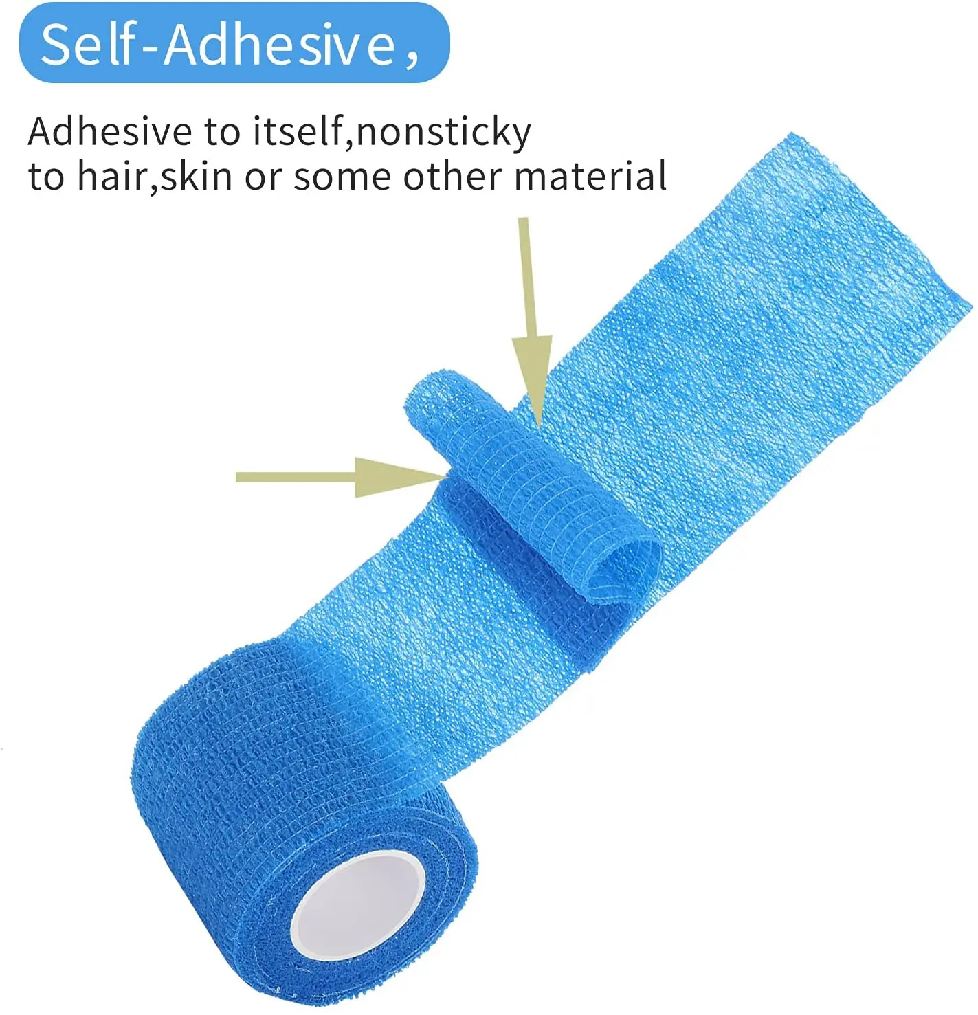 24 Pieces Self Adhesive Bandage Wrap Breathable Vet Wrap Cohesive Bandage First Aid for Pets Athletic Elastic Self Adherent