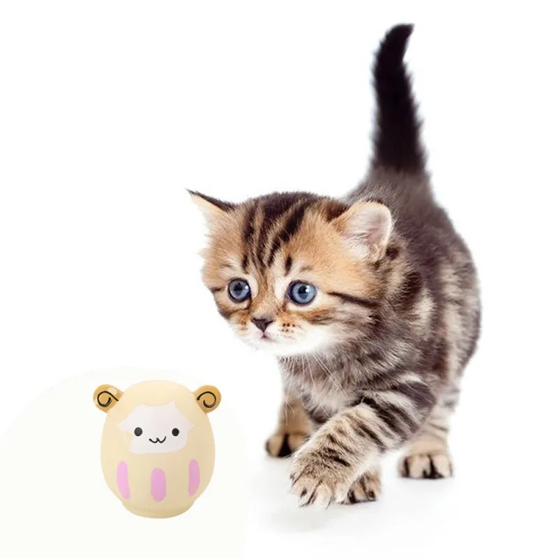 Pet Bite устойчивая игрушка интерактивный звук латексная жевательная игрушка собака игра милые круглые животные в форме чистки зубов жевательная игрушка