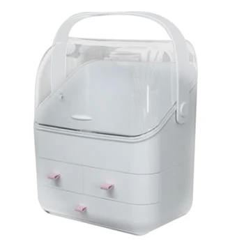 

3-Layer Cosmetics Jewelry Storage Box Display Box Storage Drawer with Lid Waterproof Storage Box
