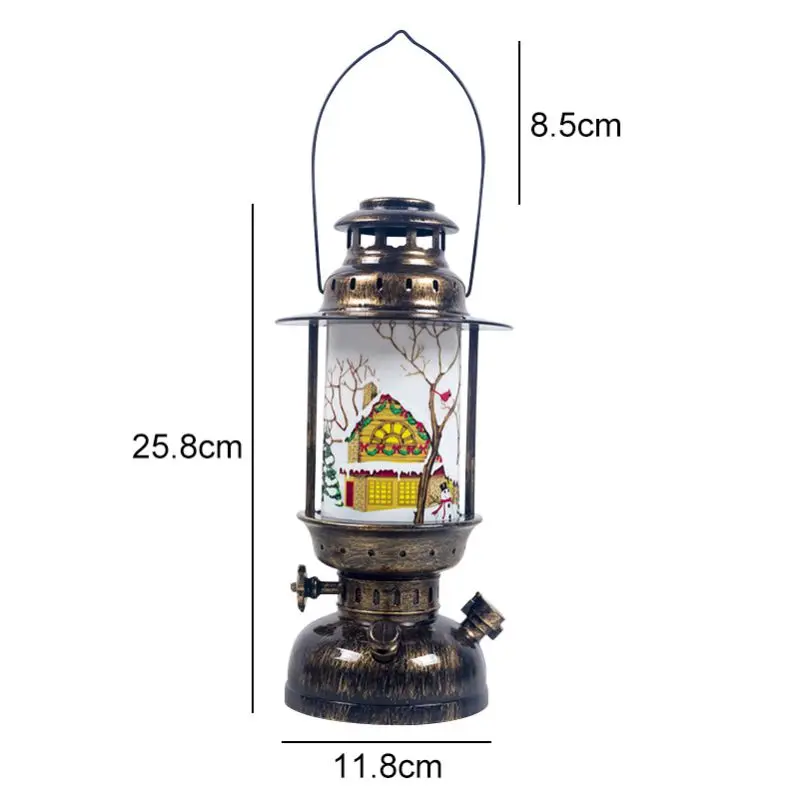 Рождественский Ретро светодиодный фонарь декоративная настольная лампа на батарейках Рождественская лампа для праздничного декора дома бара магазина