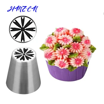 

Russian Pastry Tulip Icing Piping Nozzles Stainless Steel Flower Cream Pastry Tips Nozzles Bag Cupcake Cake Decorating Tools