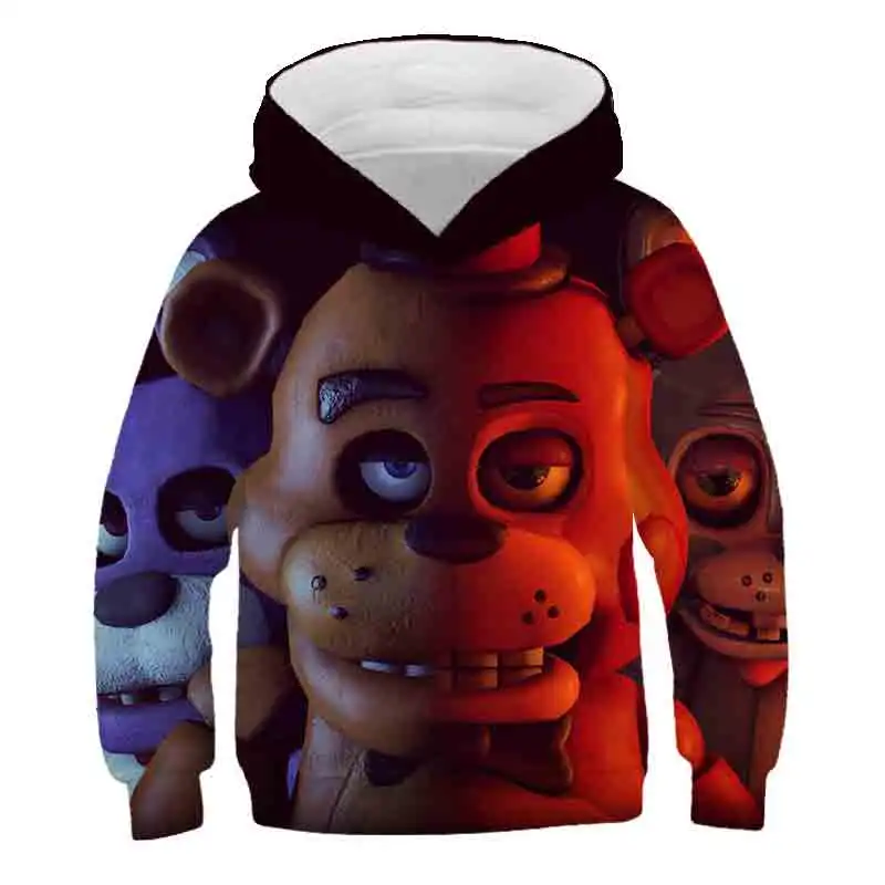

Kids Five Nights at Freddy 3D Hoodies Fashion Autumn Hooded Fashion boys Warm Long Sleeve Popular Sweatshirts Hooded Clothes 6xl