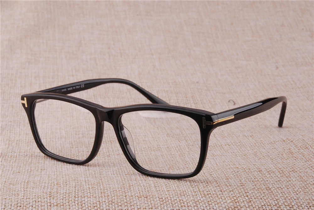 Zerosun оправа для очков для мужчин и женщин, толстые ацетатные очки, женские Брендовые очки, поддельные модные очки с прозрачными линзами для оптики - Цвет оправы: 5407 black