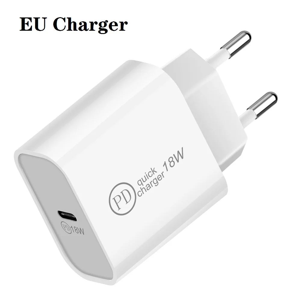 18 Вт PD Зарядное устройство USB C телефон адаптер питания для iPhone 11Pro XR Тип C к type C Быстрая Зарядка адаптер для samsung S9 S10 huawei - Тип штекера: Европейский Союз (ЕС)