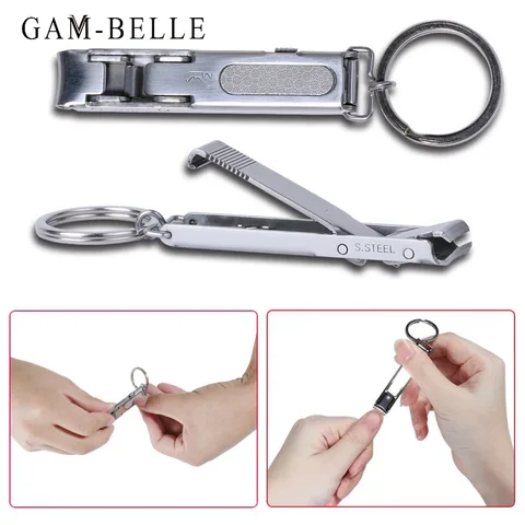 Foldable Ultra-thin Portable Stainless Steel Nail Toe Cutter Trimmer Scissor Manicure Pedicure Tool Fingernail Clipper