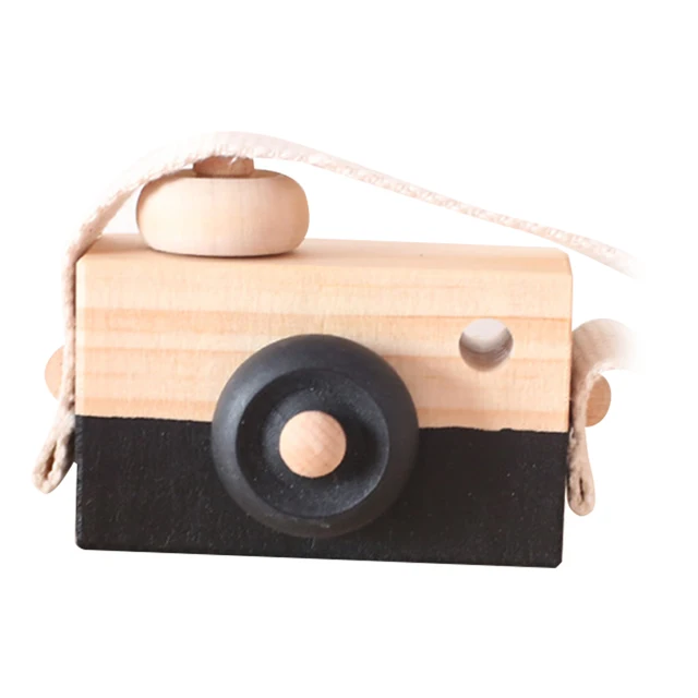 Lovely Montessori Hanging Wooden Camera Toys Children Early Educational Toys Bedroom Table Ornaments Decoration 2