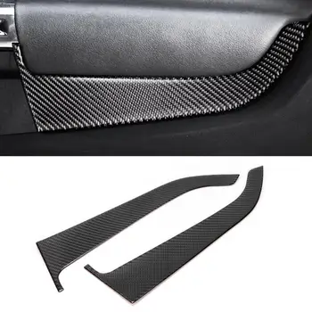 

2Pcs Car Carbon Fiber Interior Door Panel Decoration Sticker Cover Trim Fit for Mustang 2015 2016 2017 2018 2019 (Left Drive)