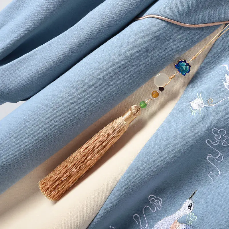 Improvement Chinese Style Hooded Stitching Cheongsam Embroidery Sweatshirt Dress Autumn And Winter Women Thick Harajuku Dresses ► Photo 3/6