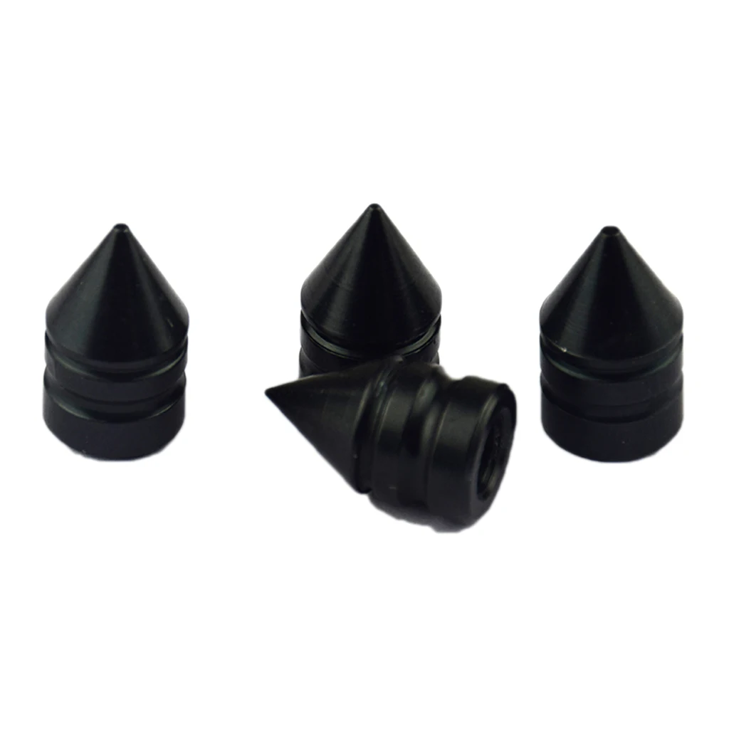 4 pcs Aluminum Car Motorcycle Tire Valve Stem Cap Wheel Spike Cover Cap Orange