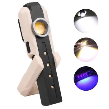

Handheld COB Work Light LED UV White COB Working Light Magnet Hook USB Rechargeable Ultraviolet UV Lamp Torch Flashlight