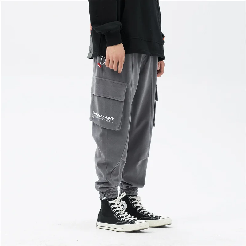 

Ancient Also Men'S Wear Shu 2019 New Style Large Pocket Bib Overall MEN'S Casual Pants Winter Brushed And Thick Beam Leg Trouser