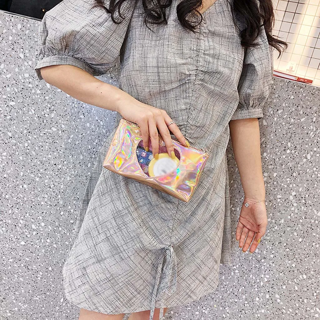Косметичка для макияжа, органайзер, косметичка, модная, Harajuku, для девушек, держится в форме сердца, для хранения помады, косметичка
