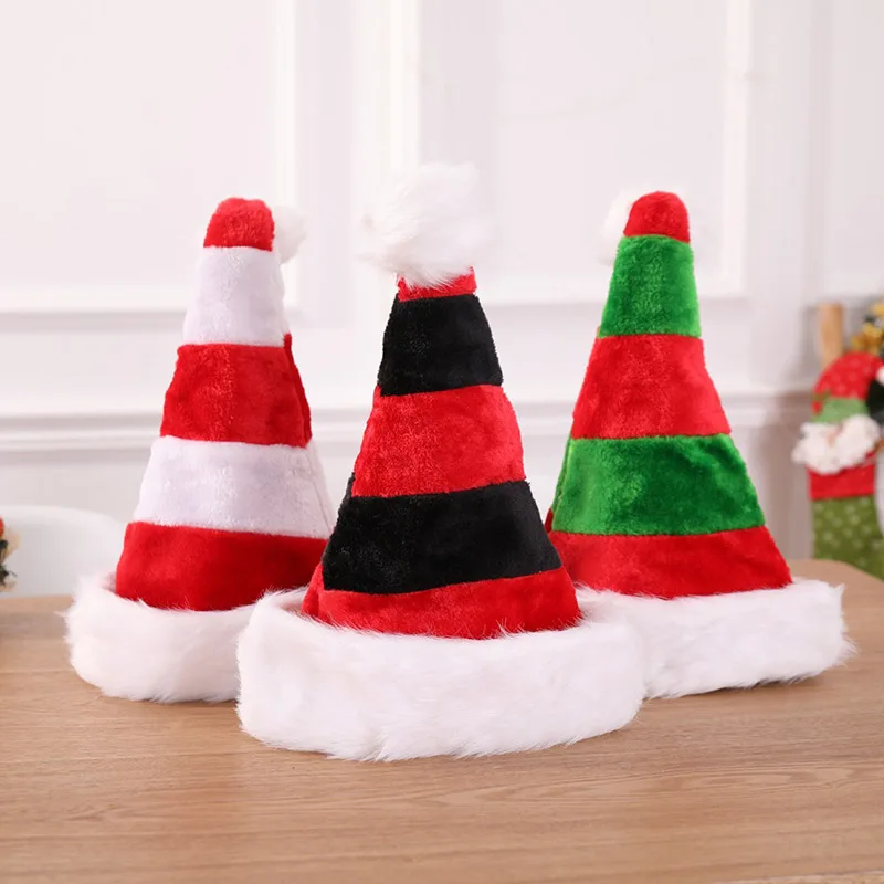 

Christmas Hat Soft Plush Santa Hat Cap Xmas Party Costume Christmas Gift for Kids Children Creative Xmas Caps Holiday Decoration