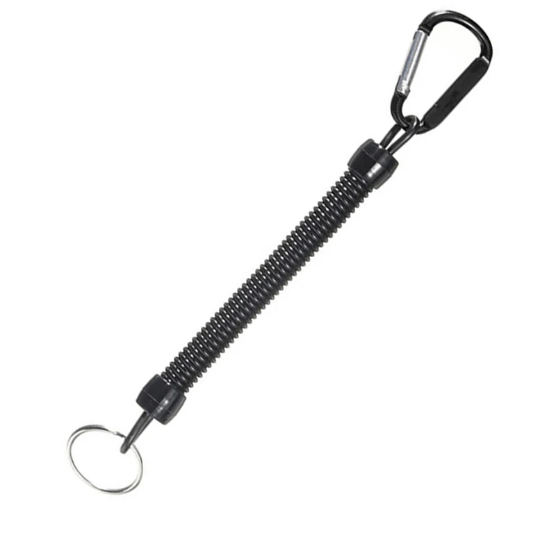 

Tactical Retractable Plastic Spring Elastic Rope Security Gear Tool For Airsoft Outdoor Hiking Camping Anti-lost Phone Keychain
