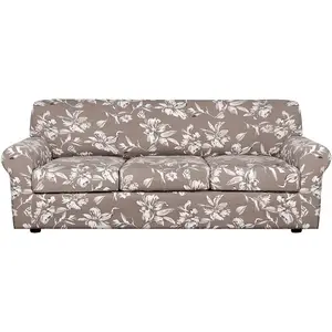 Funda de sofá de 2 plazas con 2 cojines separados, 2 fundas de respaldo, 5  piezas, funda de sofá elástica, Protector de muebles de repuesto
