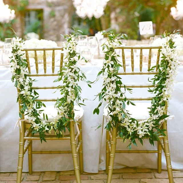 Wedding Arch Artificial Flower Decoration Fake Plant Wisteria Artificial Flower Vine Garland Wall Hanging Ivy Home Decor Leaves 4