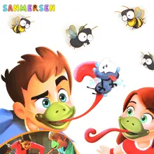 Интерактивные настольные спортивные Вечерние игры Tic Tac язык атлетические Хамелеон прилипания язык головоломка карточная игра цветная коробка упаковка