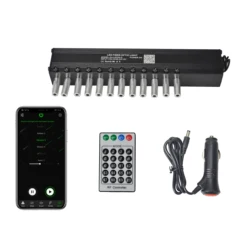 Luces de fibra óptica para techo de coche, Kit de luces de fibra óptica de 3W, 12 LED, color blanco con aplicación Shooting Stars Sky
