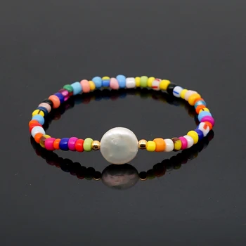 

GO2BOHO Freshwater Pearl Bracelet Femme Bracelets Women Boho Jewelry Natural Friend Gifts Pulseras Mujer Trendy Handmade Chain