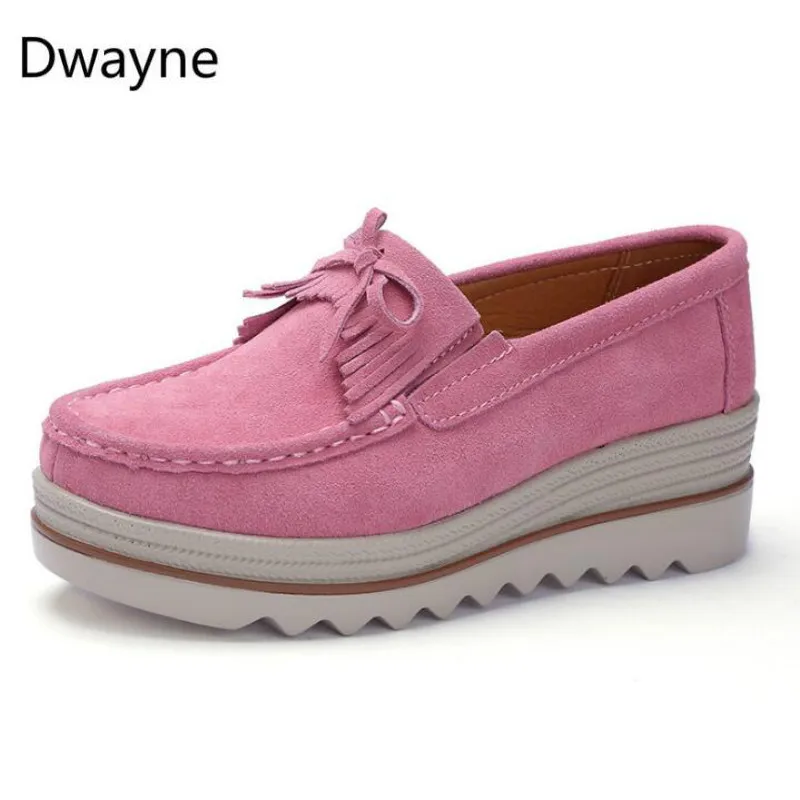 Dwayne/женские лоферы на плоской платформе; элегантные женские мокасины из натуральной кожи; Женская Осенняя повседневная обувь без застежки; 789