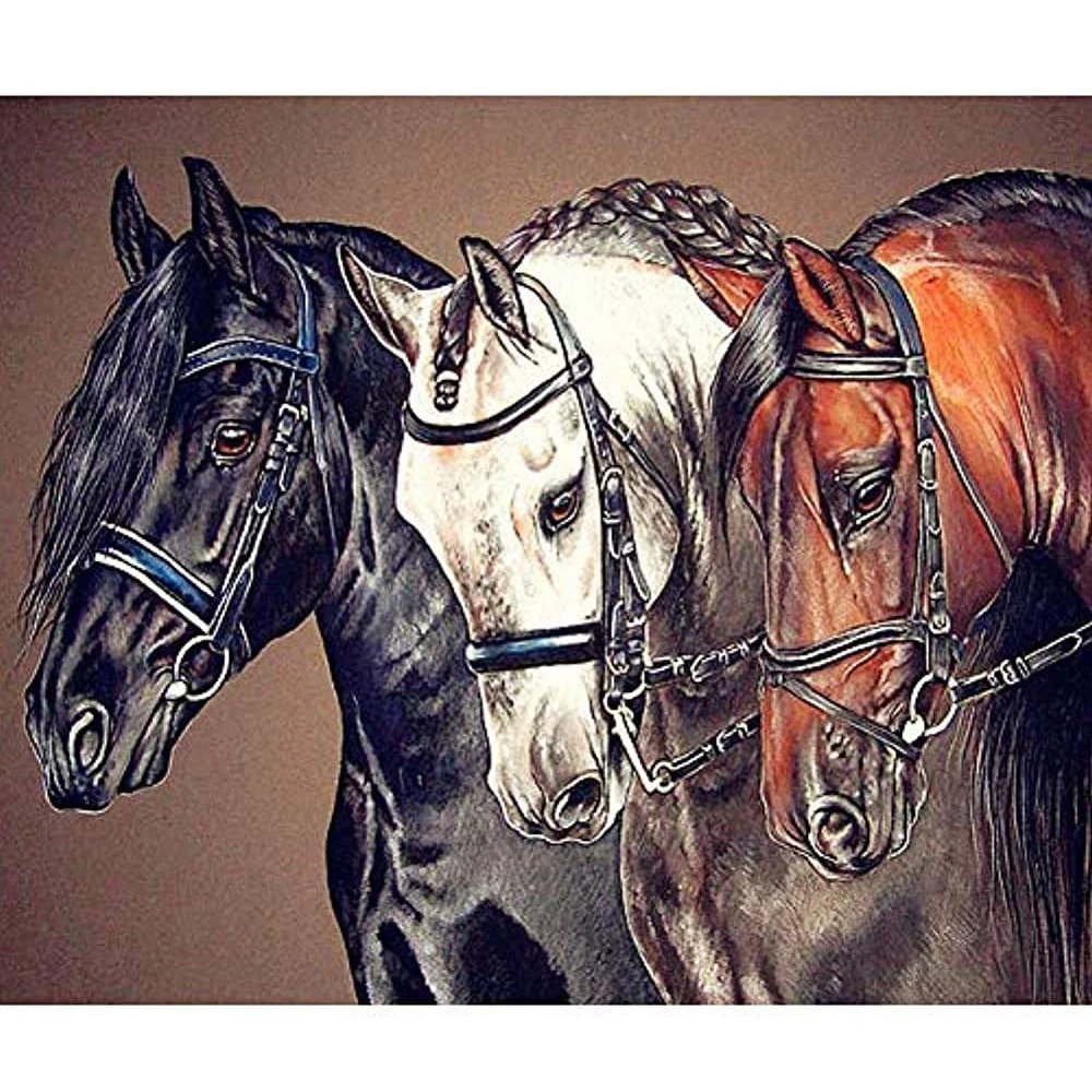 

Animal Horse Pre-Printed 11CT Cross-Stitch DIY Embroidery Kit Knitting Handicraft Painting Needlework Halloween Sales Wholesale