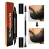 2 In 1 Four-Pronged Tip Waterproof And Sweat-Proof Beard Pencil Filler Men's Beard Pen Beard Filling Pen With Brush Kit ► Photo 2/6