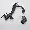 Swan shape Chrome  Floor Standing Bathtub Faucet  Bathroom Faucet Telephone Style Bathtub Tap 360° Rotation Ceramic Handle 3