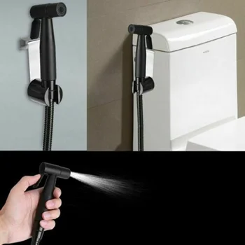 

Matte Black Toilet Handheld Bidet Spray Shower Sprayer Shattaf With Adapter Set