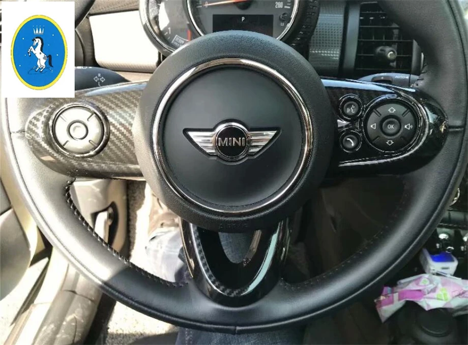 Yimaautotrim Крышка для руля и кнопки, аксессуары, отделка 3 шт. для Mini Cooper F55 F56 F57 3 двери/5 дверей