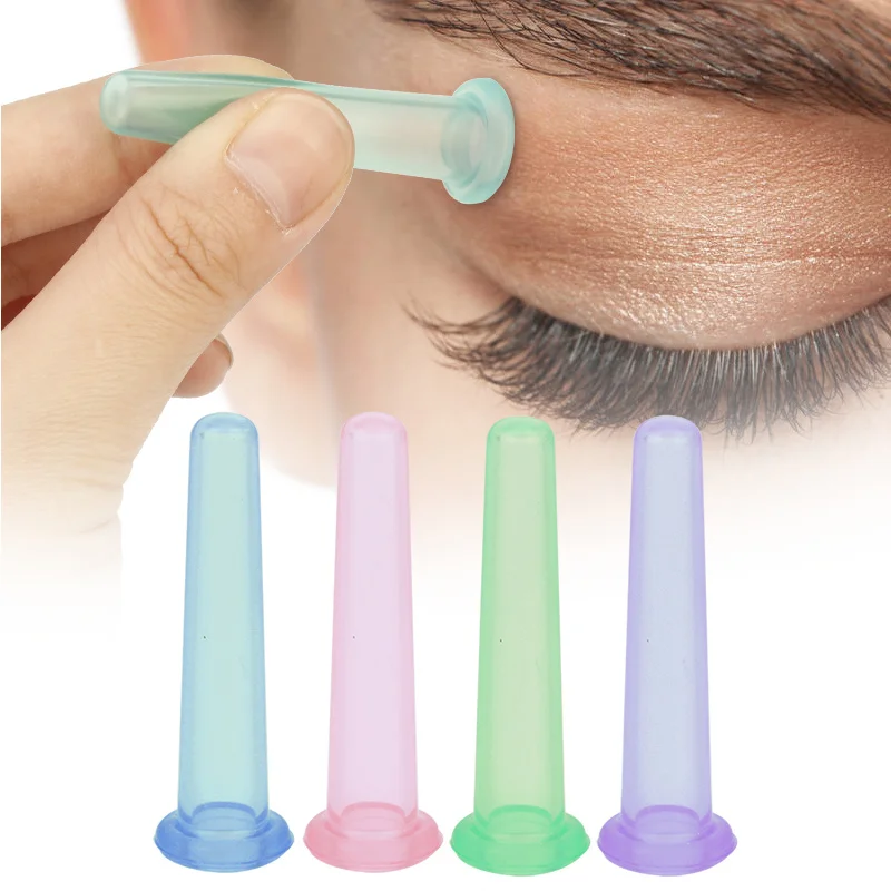 1Pc Eye Body Silicone Massage Cup Meridian Health Care Equipment Vaccum  Facial Massager Cupping Cup Face Care Therapy Treatment