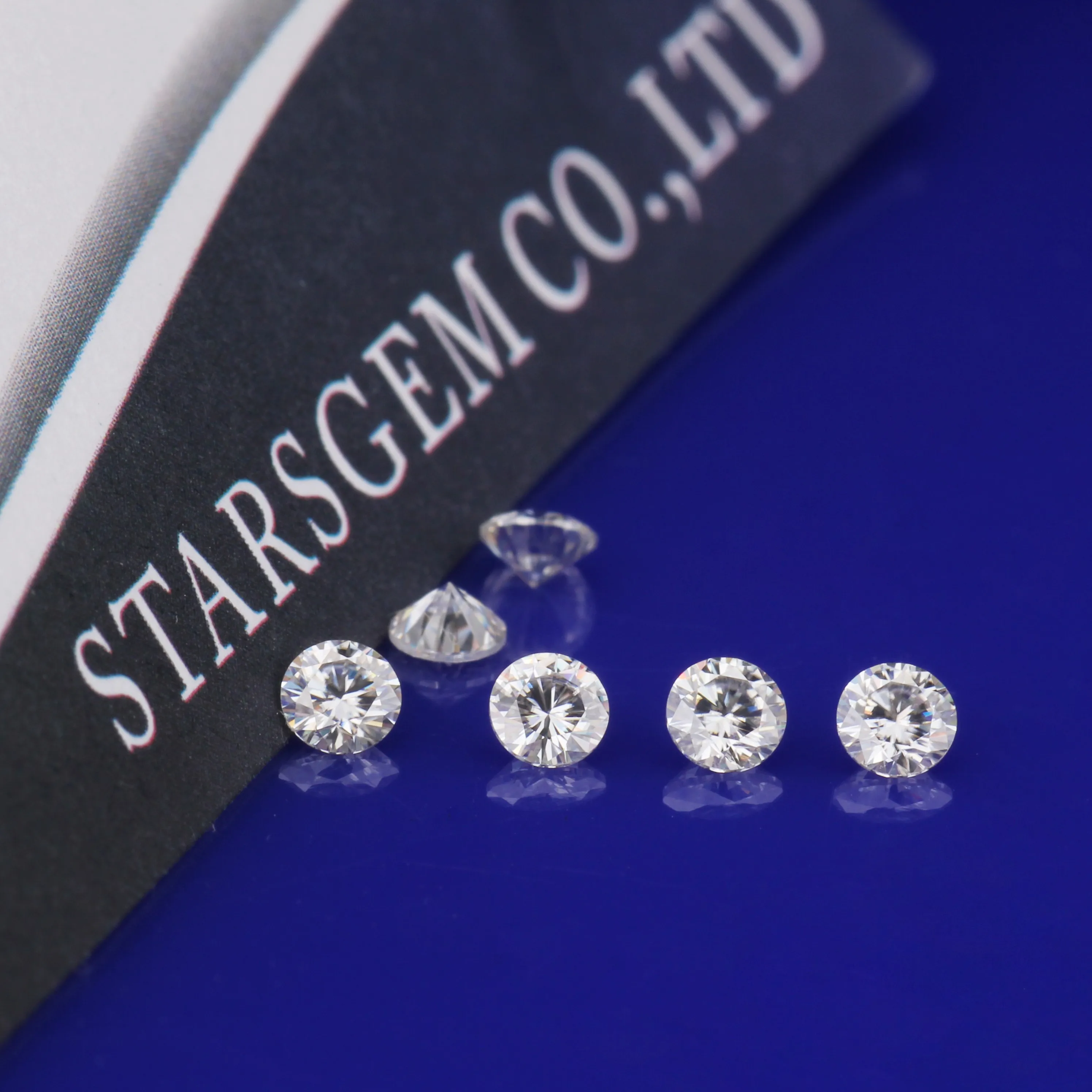 STARSGEM супер белый 3 мм 0.1ct круглый блестящая огранка моссанит тест позитив бусины