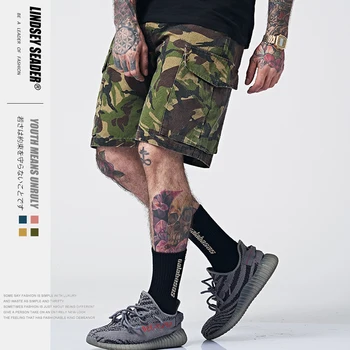 

Lindsey Seader 2020 Hip Hop Cargo Short Men Harajuku Short Joggers Tatical Military Casual Side Pocket Short Camouflage Hipster