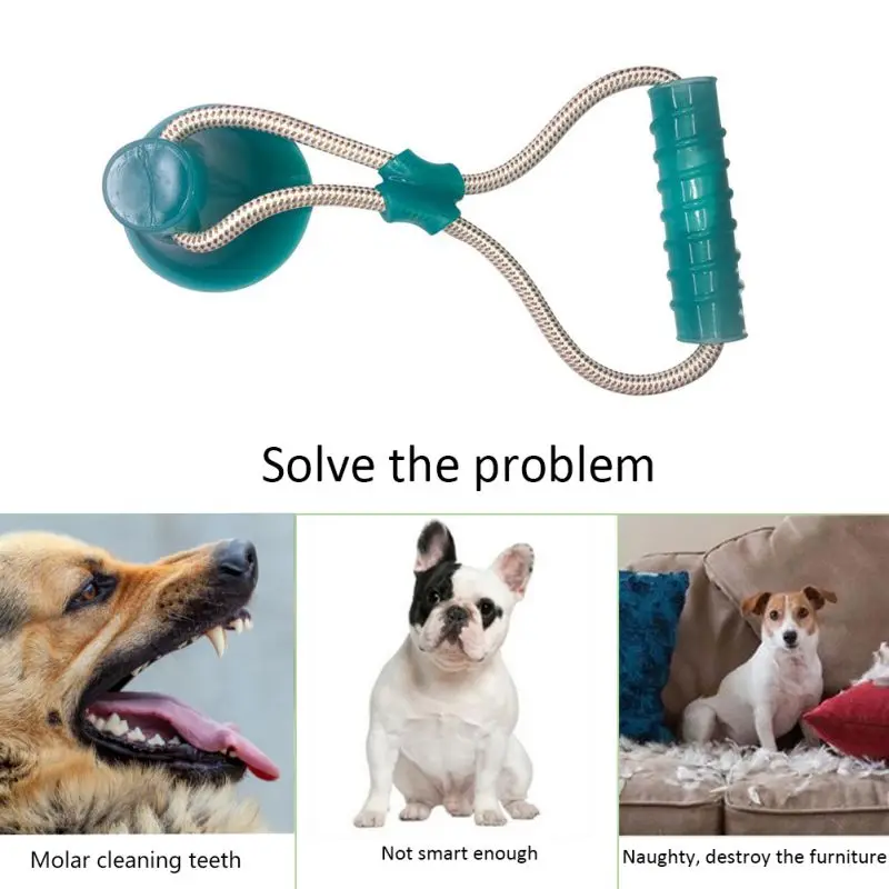 Собака резиновый мяч обучающая игрушка жевательная игрушка для укуса с присоской собака молярная жевательная игрушка Самостоятельная интерактивная игрушка