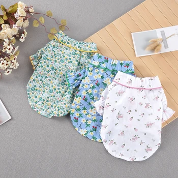 

Summer Cotton Pet Pajamas for Small Dogs Cats Fox Bear Print Dog Jumpsuit Puppy Cat Clothes Yorkshire Clothing Mascoats Costume