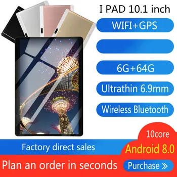 

6G+64GB Android 8.0 WiFi Tablet PC Dual SIM Dual Camera Bluetooth MTK8752 4G WiFi Call Phone Tablet Gifts