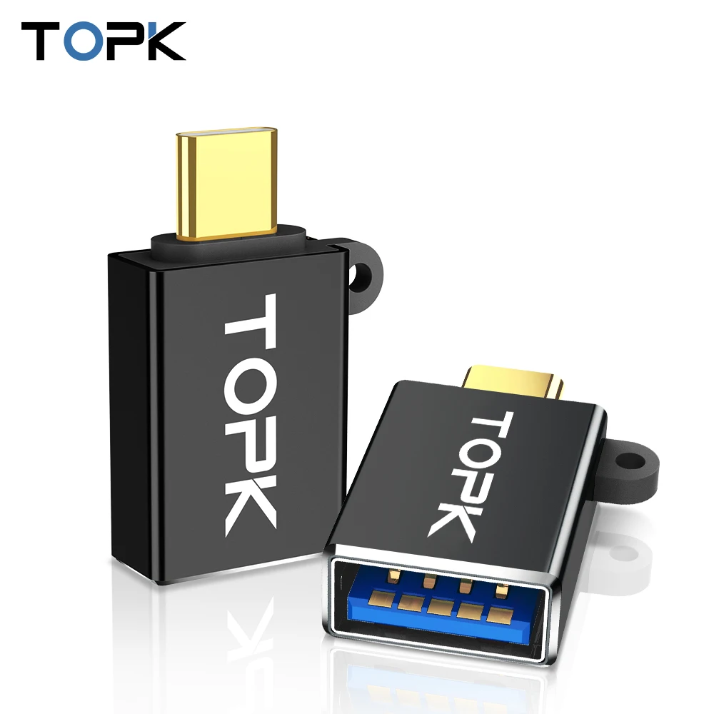 TOPK AL01 USB Type C to 3.0 Type-C Adapter OTG Cable Converters for Samsung S10 S9 S8 Macbook | Мобильные телефоны и
