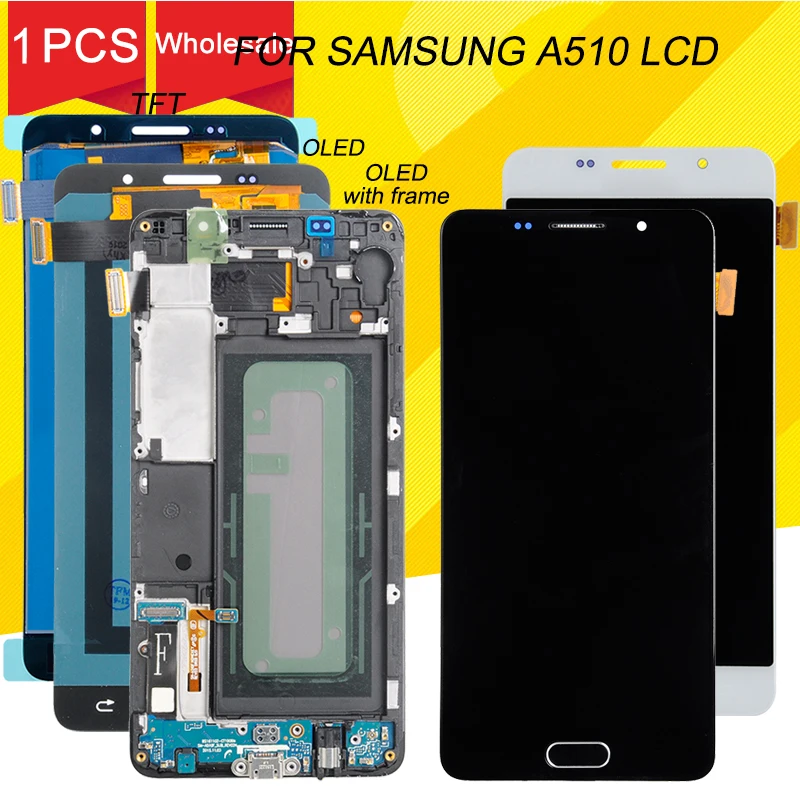 Dinamico Акция A5 ЖК-дисплей для samsung Galaxy A510 lcd A510F A510M A510Y дисплей кодирующий преобразователь сенсорного экрана в сборе