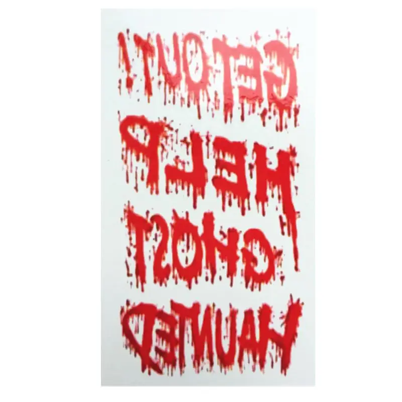 10 Sheets Halloween Waterproof Temporary Tattoo Sticker Horror Realistic Fake Bloody Wound Stitch Scar Scab Cosplay Makeup Props - Цвет: K