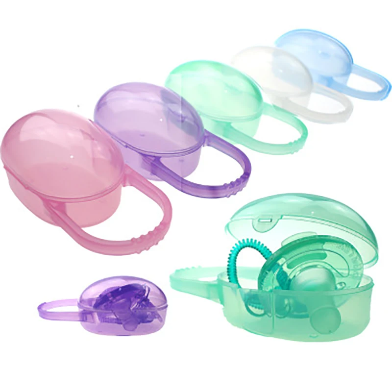5PCS Portable Baby Pacifier Nipple Box Nipple Shield Case Infant Dustproof Pacifier Storage Box Holder Pacifier Cradle Case
