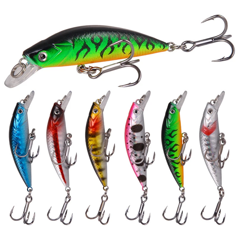 Fishing Lure 60mm/6.7g Wobblers Lures Crankbait 3D Fish Eyes Floating Artificial Plastic Hard Bait Bass Carp Tackles | Спорт и