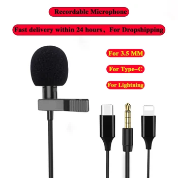 

Mini Portable Clip-on Lapel Microphone For iPhone iPad Android Smartphone DSLR Camera Computer PC Laptop