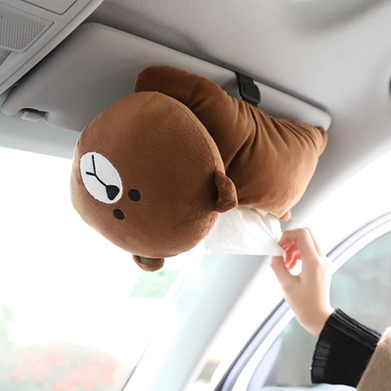 

Washable Car Hanging Seat Back Type Car Shade Block Cartoon Cute Interior Auto Accessories Armrest Tissue Box