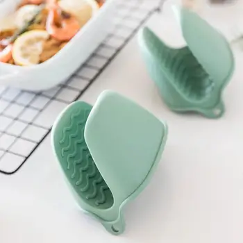 

MDZF SWEETHOME 1pair Silicone Microwave Pot Clamp BBQ Oven Baking Glove Bowl Folder Kitchen Heat Hand Heat Resistant Clip Mitts