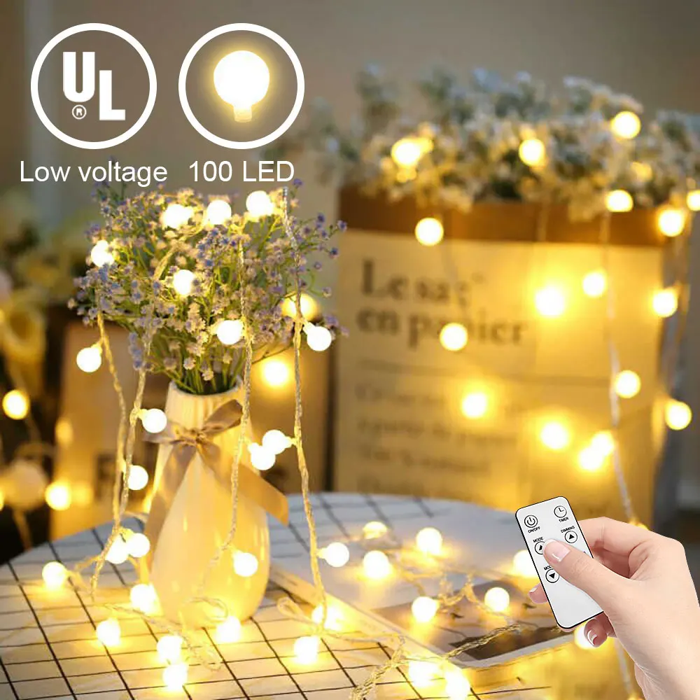 

Christmas Decoration 10M 100LEDs AC220V waterproof IP65 Outdoor Christmas Lights Holiday Wedding Party LED Strings Lights