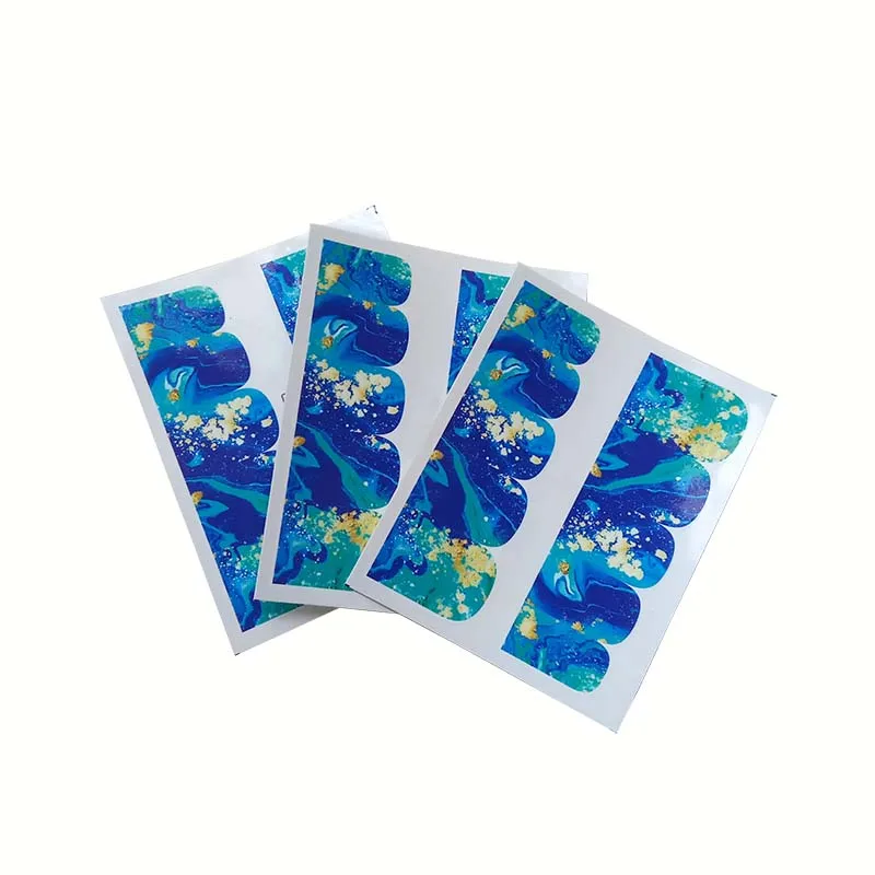

Complex Gradient Marble Nail Art Sticker Fashion Full Cover Image Decals Nail Transfer Water Foils C30