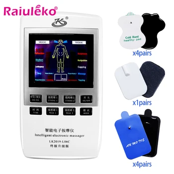 

10 Modes Tens Acupuncture Electric Therapy Massager EMS Muscle Stimulator Pain Relief Body Massage with Moxibustion Belt 18 Pads