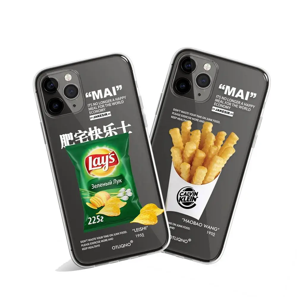 

Customized premium logo various food patterns print soft tpu mobile phone cover for phone 11 x case
