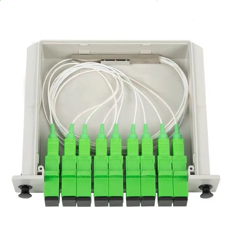 10pcs/Lot SC APC UPC PLC 1X8 Fiber Optic FTTH