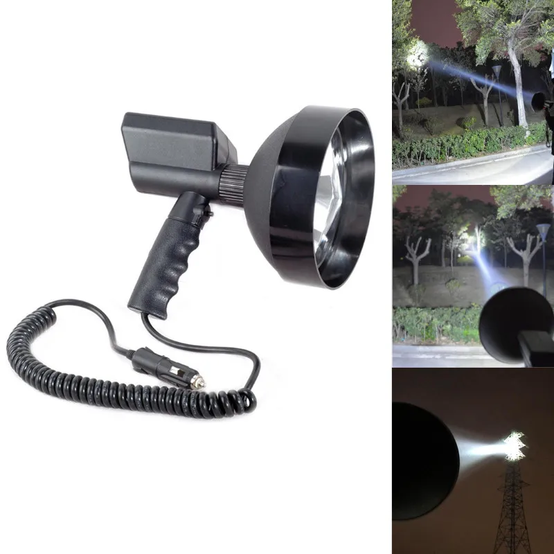 

12V 100W 5 Inch Super Bright Portable spotlight Searchlight Fishing Camping Lamps for Outdoor Activities handheld hunting lights