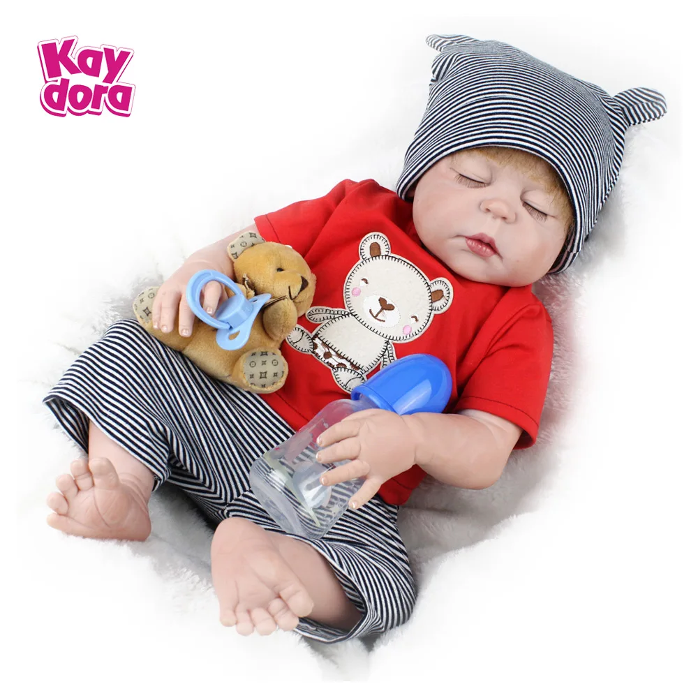 KAYDORA 55 см Reborn Baby Dolls 22 дюймов полный Силиконовый реалистичный Bebe для ванной реалистичные игрушки для девочек детские подарки на день рождения и Рождество